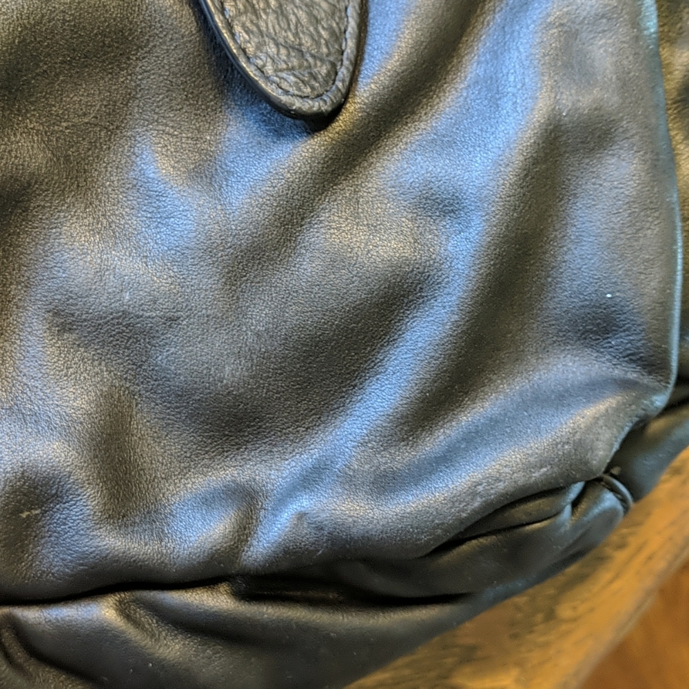 Cole Haan Black Leather Laptop Bag with Shoulder Strap - Picture 8 of 15